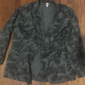 Light Camo Jacket with waist string